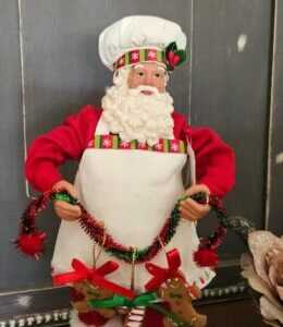 Weihnachtsmann Nikolaus  Deko Figur 28cm Christmas Shabby Weihnachtsdeko