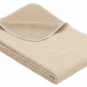 Wohndecke Kuscheldecke Tagesdecke Wendedecke Beige 140 x 200 cm