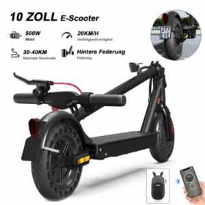 500W Elektro Roller mit Straßenzulassung ABE E-Scooter bis 120kg 40km Max.10Zoll