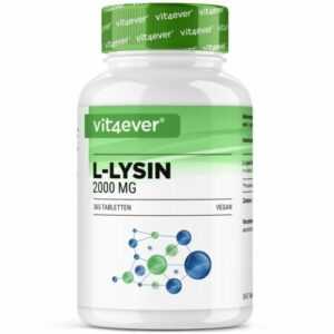 L-Lysin 2000 - 365 Tabletten á 1000mg Aminosäure Anti-Aging Vegan Immunsystem