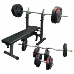 GORILLA SPORTS® Hantelbank Flachbank Ablage Trainingsbank Schrägbank Klappbar