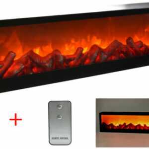 LED Wandkamin Tischkamin Elektrokamin elektrischer Stand B-Ware schwarz 60x20cm