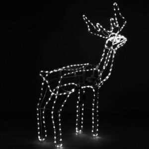 LED Rentier animierter Kopf Leuchtfigur 115 cm Lichtschlauch Weihnachten