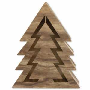 Deco-Holz Baum mit 10 LEDs, TR-TT-02, dunkelbraun