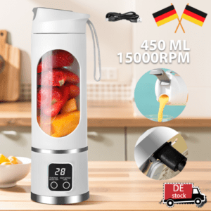 Elektrisch Entsafter Tragbar Mixer Smoothie Maker Saftmixer für Auto Sport Reise