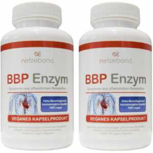 BBP Enzyme Bromelain Betain Papain 180 Kapseln (vegan) 2 Dosen verdauung