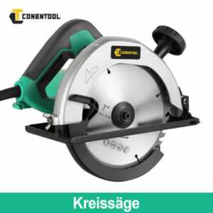 CONENTOOL Handkreissäge Kreissäge mit Laserpointer 185mm 40T Sägeblätt Kreissäg