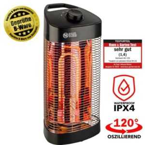 Standheizstrahler Terassenstrahler  oszillierend Infrarot1200W 120 Grad B-Ware