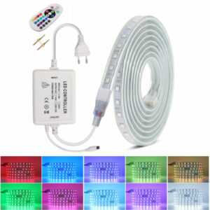 LED Stripe RGB Leiste Streifen 5050 230V Band Wasserdicht Lichterkette Dimmbar