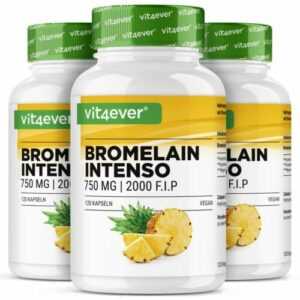 Bromelain Intenso - 360 Kapseln (vegan) a 750mg  (2000 F.I.P) - Ananas-Extrakt