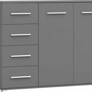 Kommode Schubladkasten Schlafzimmer Sideboard FRIDA 01 2D4S  135 cm Grau