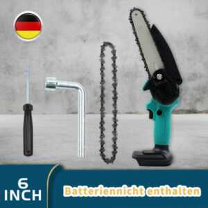 6 Zoll Mini Akku Kettensäge Bürstenloser Handkettensäge + 2 Akku Für Makita 18V