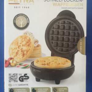 Mini Waffeleisen Schneeflocken Motiv, waffle maker schwarz