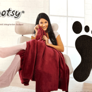 Bootsy Decke mit integrierten Socken Kuscheldecke diverse Farben