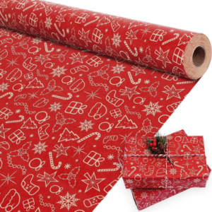 Weihnachten Geschenkpapier Rolle, Geschenkpapier Weihnachten Große Rolle, Rot Ge