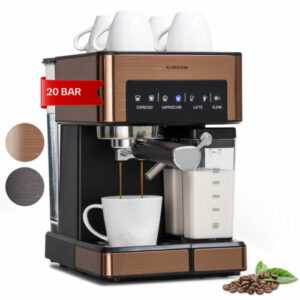 Espressomaschine Siebträger Kaffeemaschine Milchschaum 20 Bar 1,8L Touch Braun