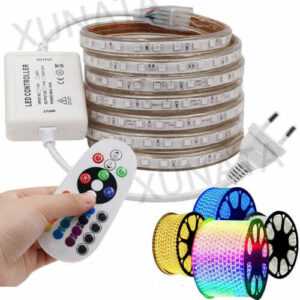 LED Strip Lichtleiste 5050 kürzbar Lichtband Schlauch Streifen Wasserdicht 220V