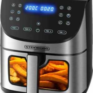 Heißluftfritteuse 4in1 Minibackofen Fritteuse Dörrautomat Air Fryer Friteuse