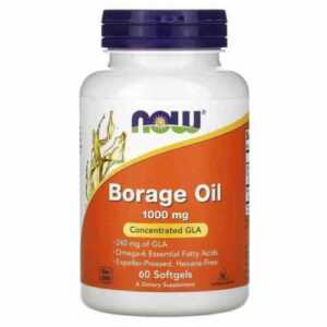 Borage Oil 1000mg Essentielle Omega-6-Fettsäuren NOW FOOD  Gesundheit 60Softgels