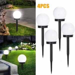 4er  LED Solar Gartenleuchte Kugel Set Solarleuchte Außen Garten Lampe leuchte