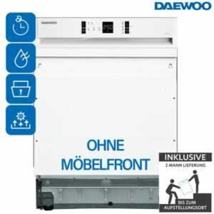 Geschirrspüler Teilintegrierbar 60 cm AquaStop Autodoor DAEWOO DA1B3ZW2DE 2ML