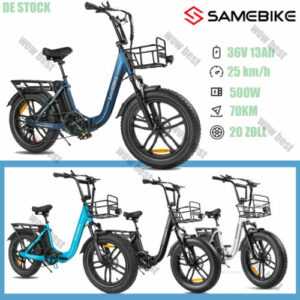 Samebike C05 PRO E Bike Elektrofahrrad 20 Zoll E Mountainbike 500W Moped ebike