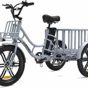 ELEKGO Elektro-Dreirad 20 Zoll E-Bike 500W 3-Rad Fahrrad Cargo Trike mit Korb EU