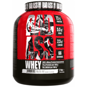 BAD ASS® WHEY PROTEIN 2 kg Konzentrat Eiweiss 66 Portionen + BONUS