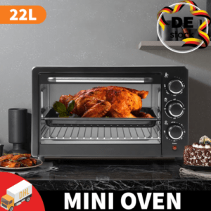 Minibackofen 22 Liter Mini Backofen Ofen Pizzaofen Grill Timer Kleiner Drehspieß