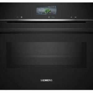 Siemens CM776GKB1 iQ700 Einbaukompaktbackofen mit Mikrowellenfunktion, 900 W, 59