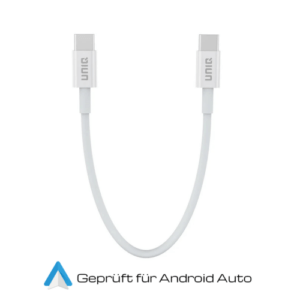 USB-C auf USB-C Kabel 20cm Ladekabel | Android Auto - weiß