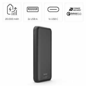 Hama Powerbank PD-20 HD 20000mAh Batterie Akku Schnellladegerät USB-C alle Handy