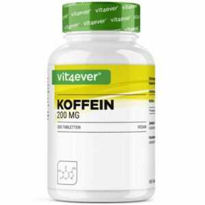 Koffein 500 Tabletten - Caffeine á 200mg Anhydrous - Coffein no Kapseln - Vegan