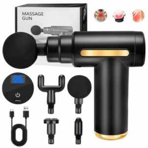 Mini Massage Gun Massagepistole Mit 4 Köpfe 6 Modi Elektrisches Massagegerät DHL