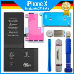 Ersatz Akku für Original Apple iPhone X - 2716mAh Battery + Profi Werkzeug Set