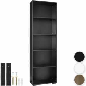 Bücherregal Holz Bücherschrank Standregal Büroregal Regal 5 Fächer 60x30x190 cm