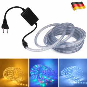 Garten LED Lichterschlauch Lichtschlauch Lichterkette Außen Innen Xmas Deko 230V