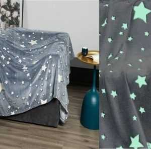 XL Glow in The Dark Kuscheldecke leuchtet im Dunkeln Decke Sterne