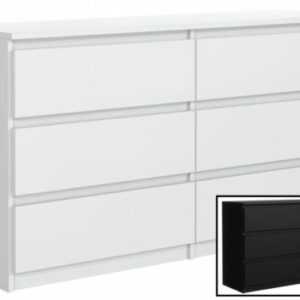 Kommode mit 6 Schubladen Sideboard Schrank Anrichte Highboard 140 weiß holz