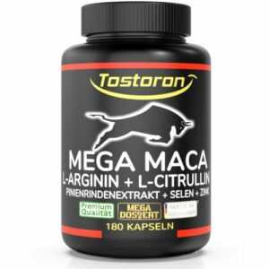 (252,48€/kg) Tostoron MEGA MACA hochdosiert - 180 Kapseln (1x145,2g)