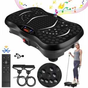 3D Vibrationsplatte Vibrationstrainer Vibrationsgerät mit Trainingsbänder Fitnes