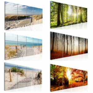 Wald Strand Meer Landschaft VLIES LEINWAND DEKO BILDER WANDBILDER XXL WOHNZIMMER