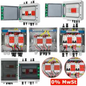 PV Solar Anschlusskasten Photovoltaik Überspannungsschutz DC 1/2-Strings 0% MwSt