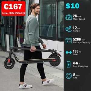 8" Elektroroller ERoller 36V 5,2AH E-Scooter 25km/h Erwachsene bis 12km Faltbar