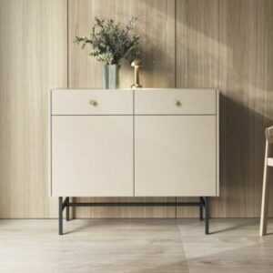 Kommode Vio ZL1 104,4 cm, Kommode mit Schubladen, 2 Türen, Sideboard, Schrank