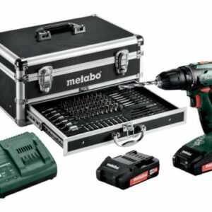 Metabo Akku-Bohrschrauber BS 18V, 2 Akkus + Alu-Koffer + viel Zubehör