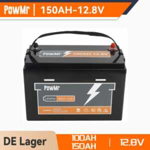 PowMr 12V 100Ah 150Ah LiFePO4 Akku Lithium Batterie Wohnmobil Solarbatterie Boot