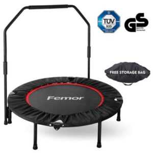 Jumping Fitness Trampolin mit Griff Mini Sport Trampoli Gummiseil Leise 150kg GS