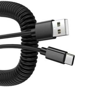 5 Stück USB-C Spiralkabel für Android &  Samsung Galaxy Apple iPhone 15 Huawei