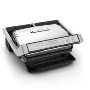 TEFAL Optigrill Deluxe Tischgrill elektro elektrisch 2000 W Kontaktgrill silber